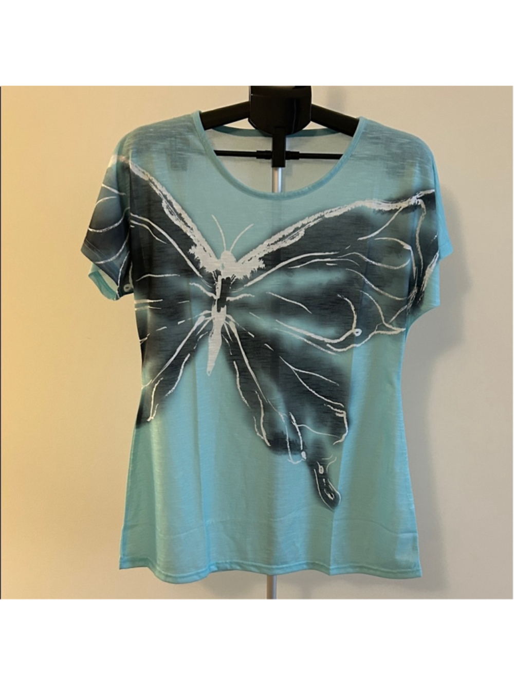 Aqua Butterfly Graphic Tee